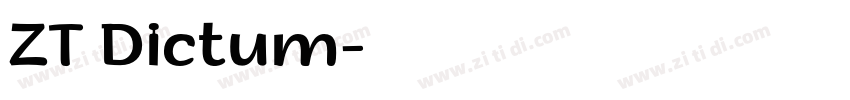 ZT Dictum字体转换